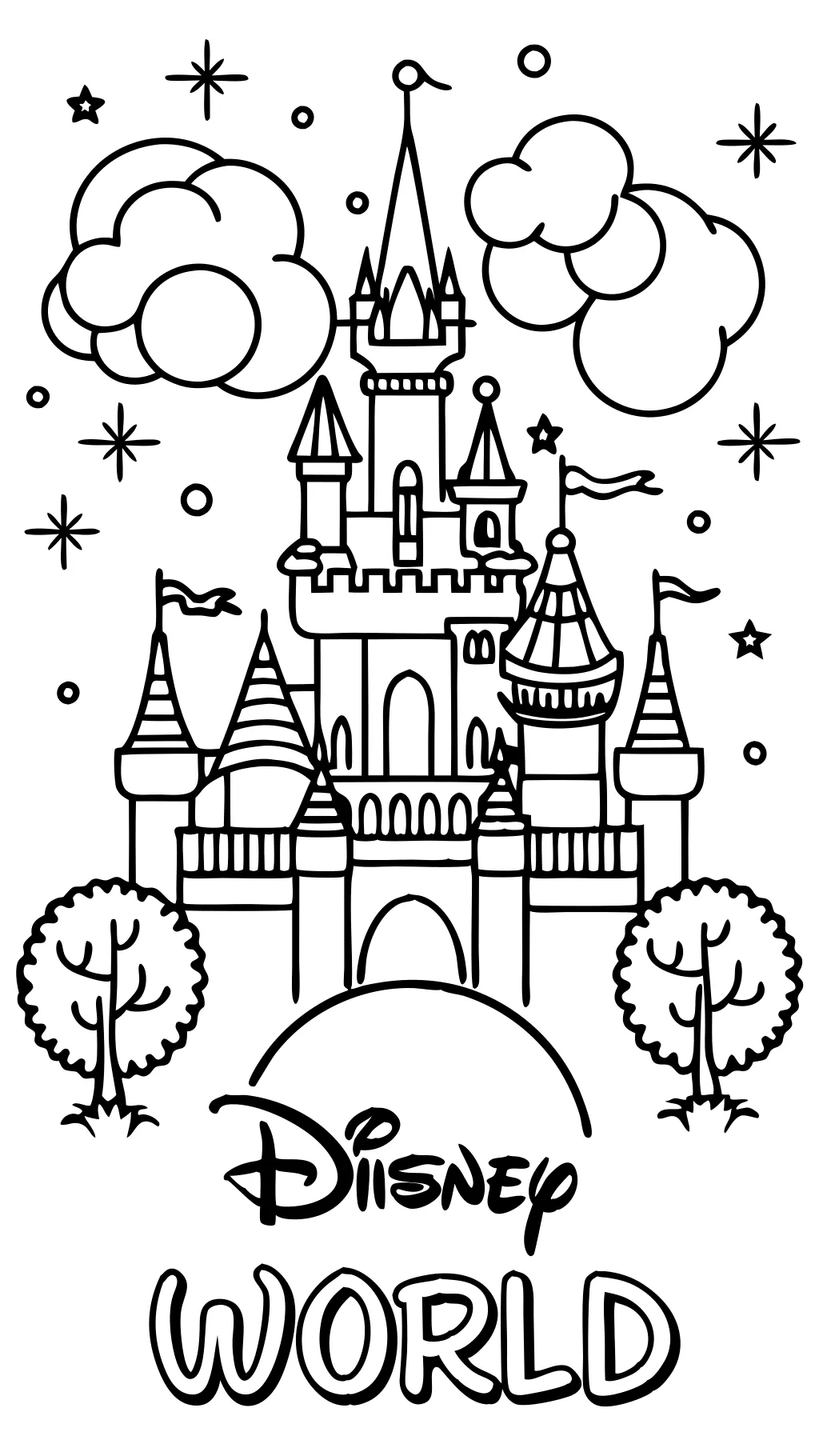 disney world coloring page